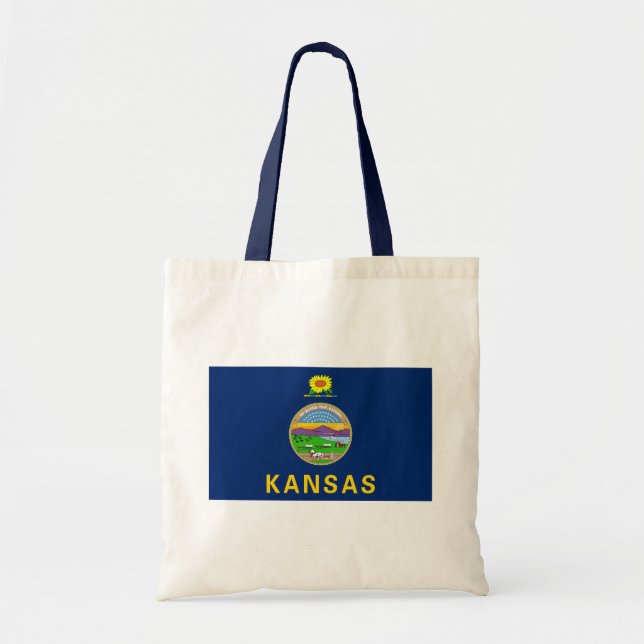 Tote Bag Drapeau de l'État du Kansas (Devant)