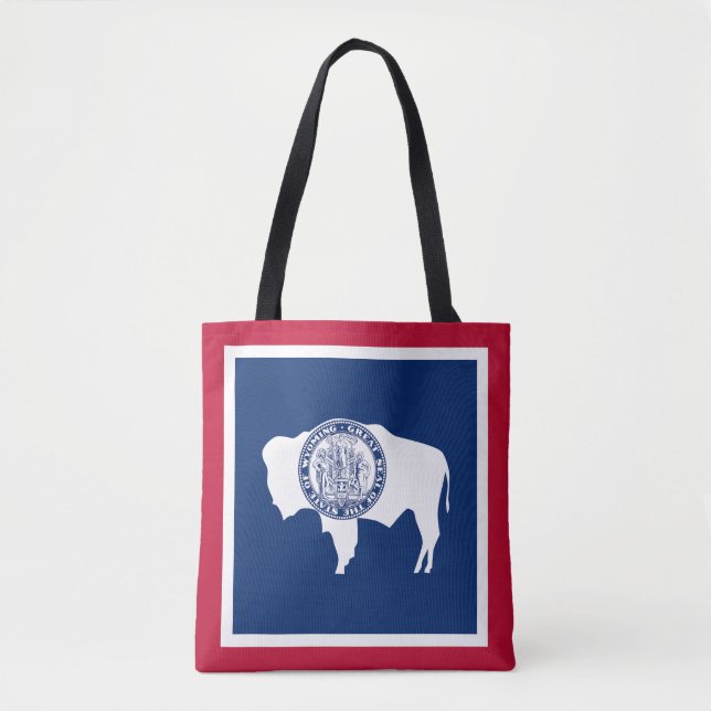 Tote Bag Drapeau de l'État du Wyoming (Devant)