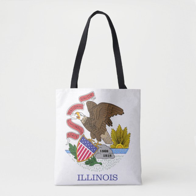 Tote Bag Drapeau de l'Illinois (Devant)