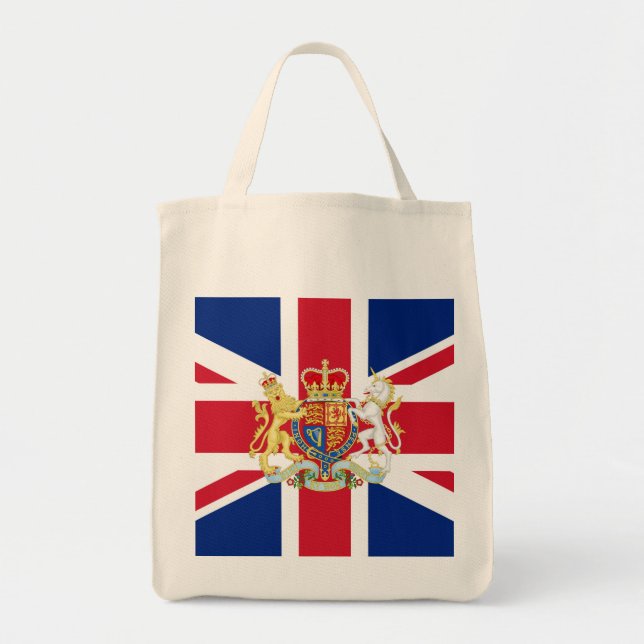 Tote Bag Drapeau de l'Union britannique et crête royale (Devant)