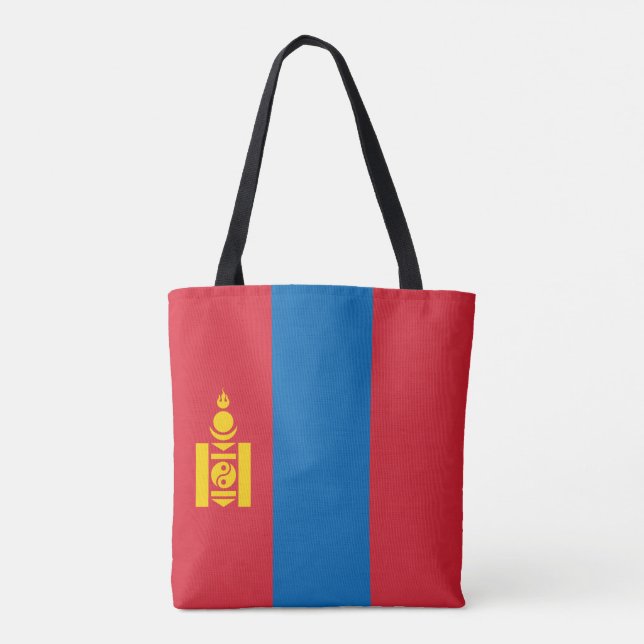 Tote Bag Drapeau de Mongolie (Dos)
