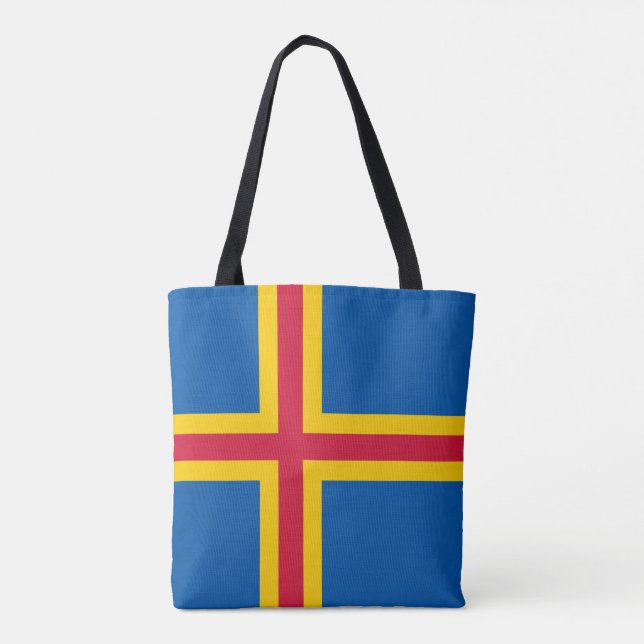 Tote Bag Drapeau des îles Åland patriotiques (Dos)