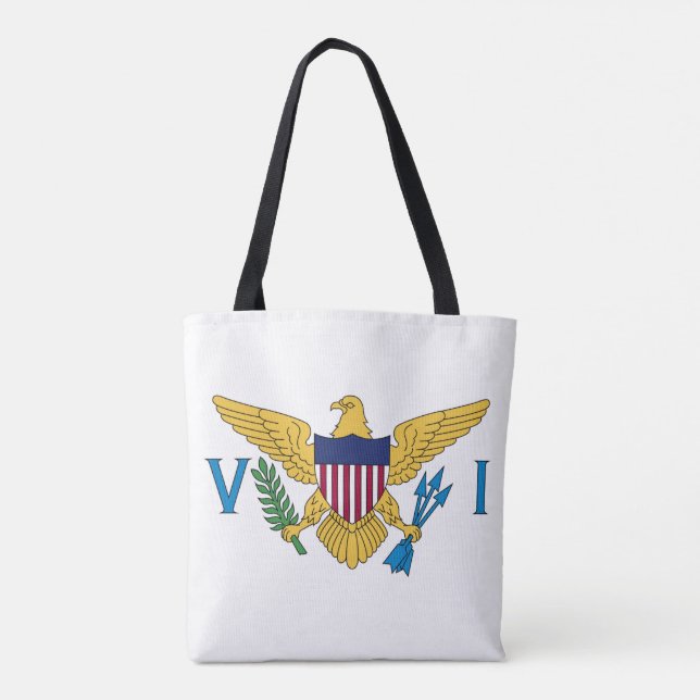 Tote Bag Drapeau des îles Vierges américaines patriotiques (Dos)