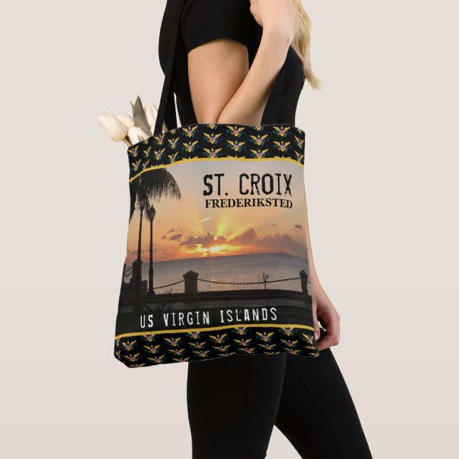Tote Bag Drapeau des îles Vierges américaines St. Croix Fre (De près)