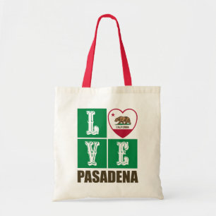 Tote Bag Drapeau d'État de Californie Coeur Pasadena