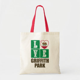 Tote Bag Drapeau d'État de Californie Heart Griffith Park