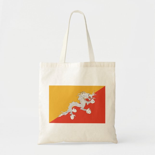 Tote Bag Drapeau du Bhoutan (Devant)