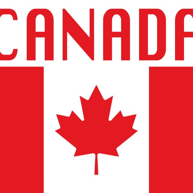 Tote Bag Drapeau du Canada avec texte du Canada (Canada flag with Canada Text.)