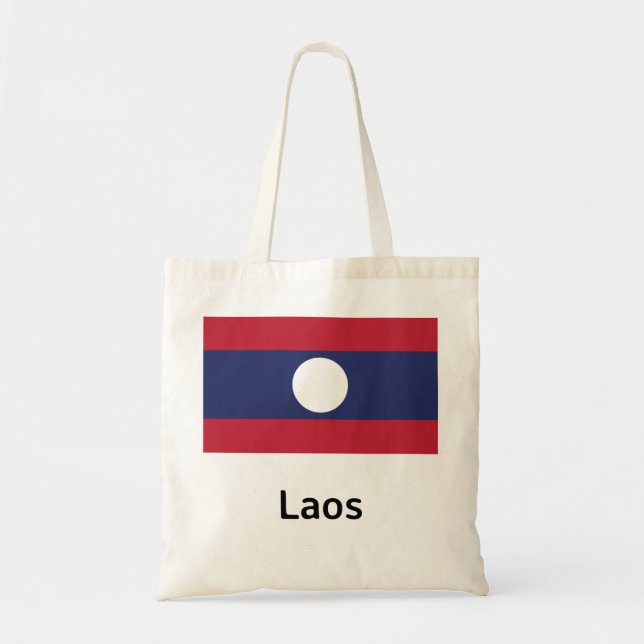 Tote Bag Drapeau du Laos (Devant)
