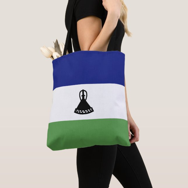 Tote Bag Drapeau du Lesotho (De près)