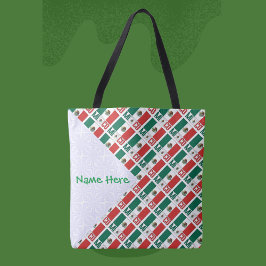 Tote Bag Drapeau du Mexique en carrelage personnalisé