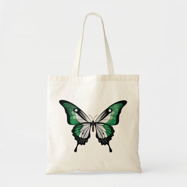 Tote Bag Drapeau du papillon noir du Nigeria (Devant)