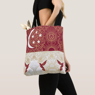 Tote Bag Drapeau du patrimoine Art déco | Nom personnalisé