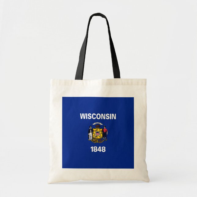 Tote Bag Drapeau du Wisconsin (Devant)
