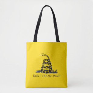 Tote Bag Drapeau Gadsden jaune classique Ne marchez pas sur