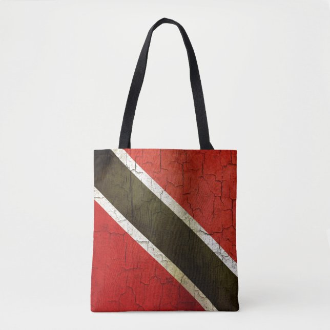 Tote Bag Drapeau grunge du Trinidad-et-Tobago (Devant)