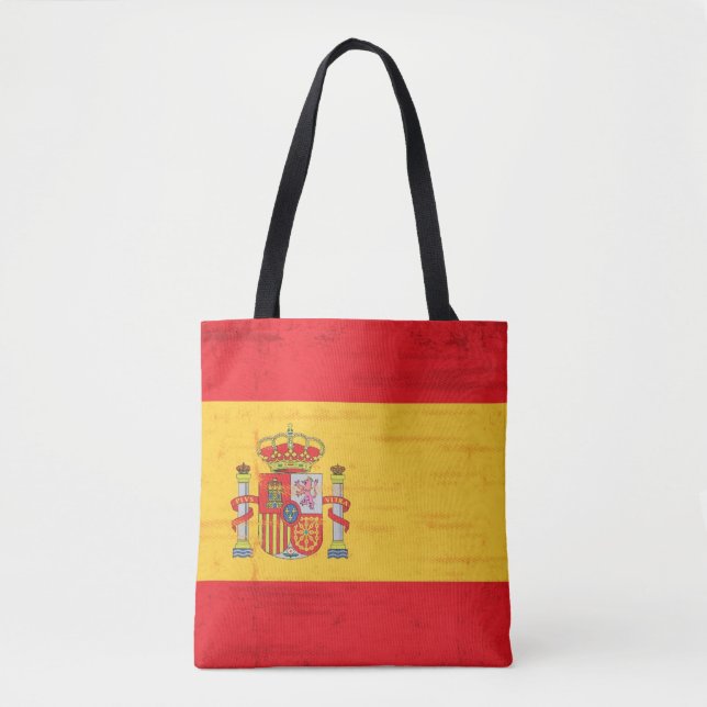 Tote Bag Drapeau grunge espagnol (Devant)