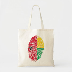 Tote Bag Drapeau Guinée Bissau empreintes digitales Country