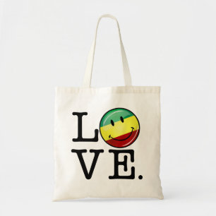 Tote Bag Drapeau heureux de Rasta d'amour de Rastafarian