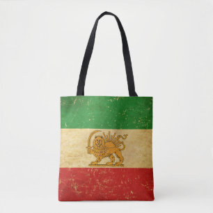 Tote Bag Drapeau Iran Lion et Sun Shah d'Iran