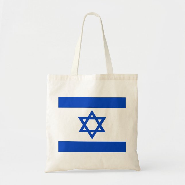 Tote Bag Drapeau Israël étoile bleue de David (Devant)