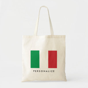 Tote Bag Drapeau italien de toile de coutume de l'Italie
