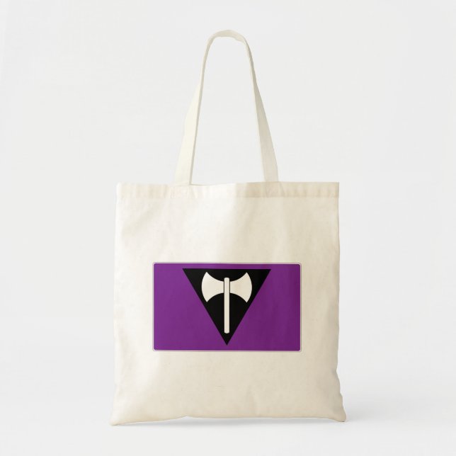 Tote Bag Drapeau lesbien de fierté de Labrys (Devant)
