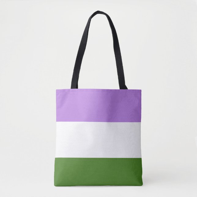 Tote Bag Drapeau LGBTQ Genderqueer Pride (Devant)