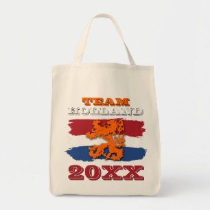 Tote Bag Drapeau néerlandais personnalisé Orange Lion Team 