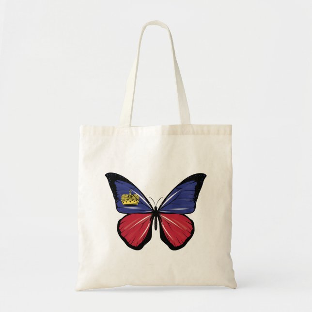 Tote Bag Drapeau papillon du Liechtenstein (Devant)
