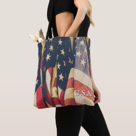 Tote Bag Drapeau Patriotique Multi-Américain Classique
