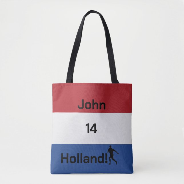 Tote Bag Drapeau personnalisé de la Hollande Football Fiert (Devant)