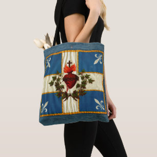 Tote Bag Drapeau Québec antique Carillon Sacré-Cœur