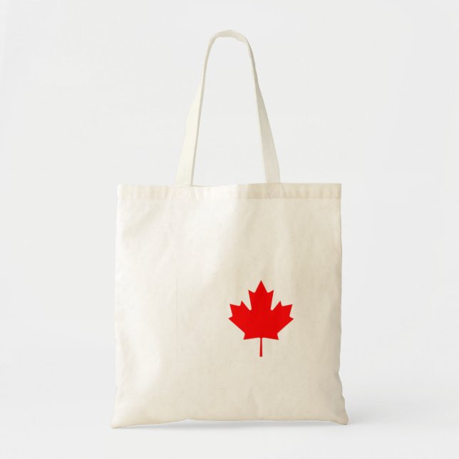 Tote Bag Drapeau Rouge Feuille D'Érable Du Canada Drapeaux  (Devant)