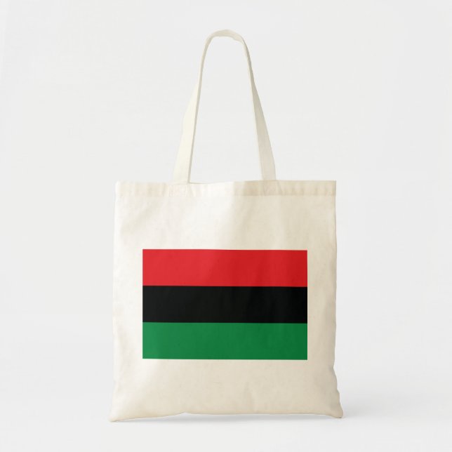 Tote Bag Drapeau rouge, noir et vert (Devant)