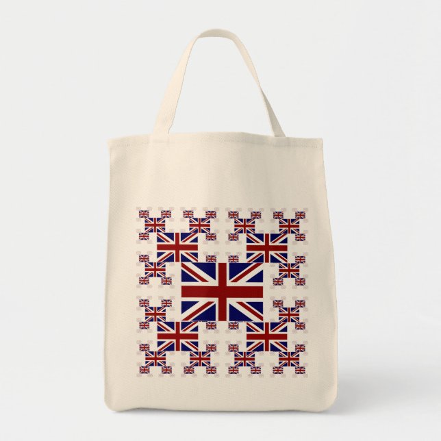 Tote Bag Drapeau Union Jack du Royaume-Uni dans les calques (Devant)