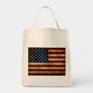 Tote Bag Drapeau USA / Grunged