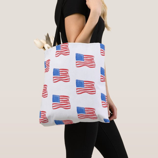 Tote Bag Drapeaux américains (De près)