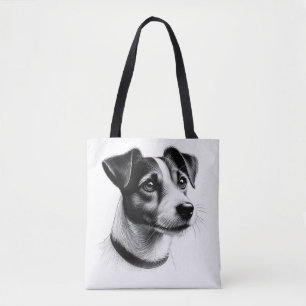 Tote Bag Drawing of Jack Russell Terrier
