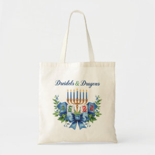 Tote Bag Dreidels et Dragons Hanukkah Mahjong 