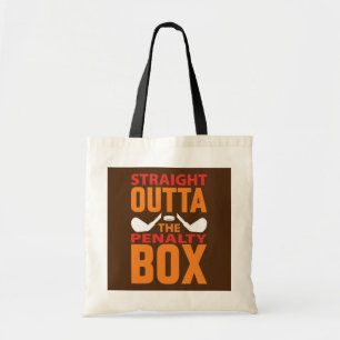 Tote Bag Droit devant la boîte de pénalité Hockey