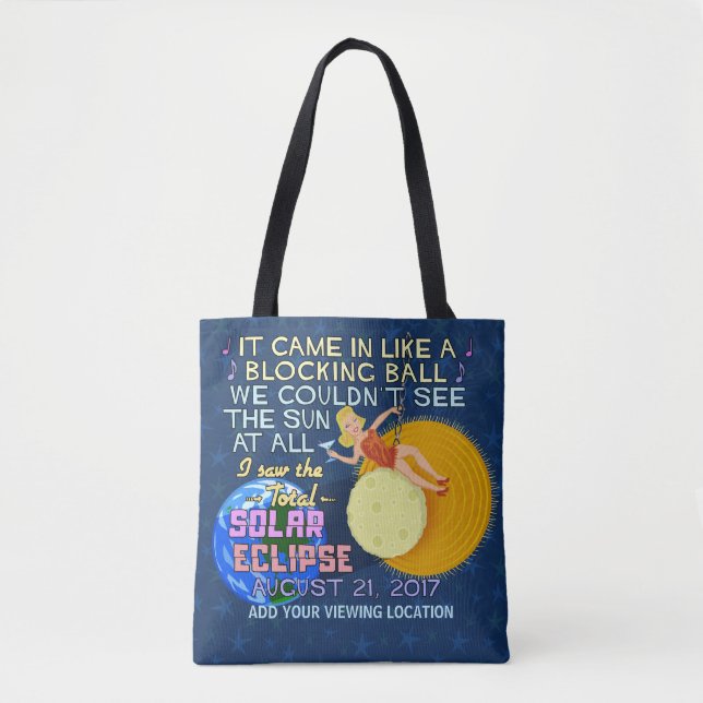 Tote Bag Drôle américain solaire total d'éclipse le 21 août (Devant)