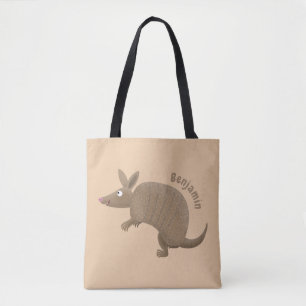 Tote Bag Drôle armadillo joyeux dessin animé