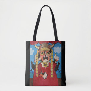 Tote Bag Drôle Art populaire Opera Chat