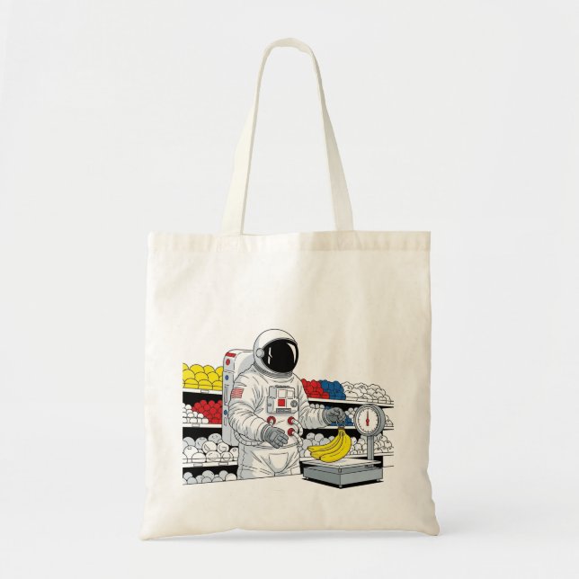 Tote Bag Drôle astucieux astronaute caricature - Space Expl (Devant)