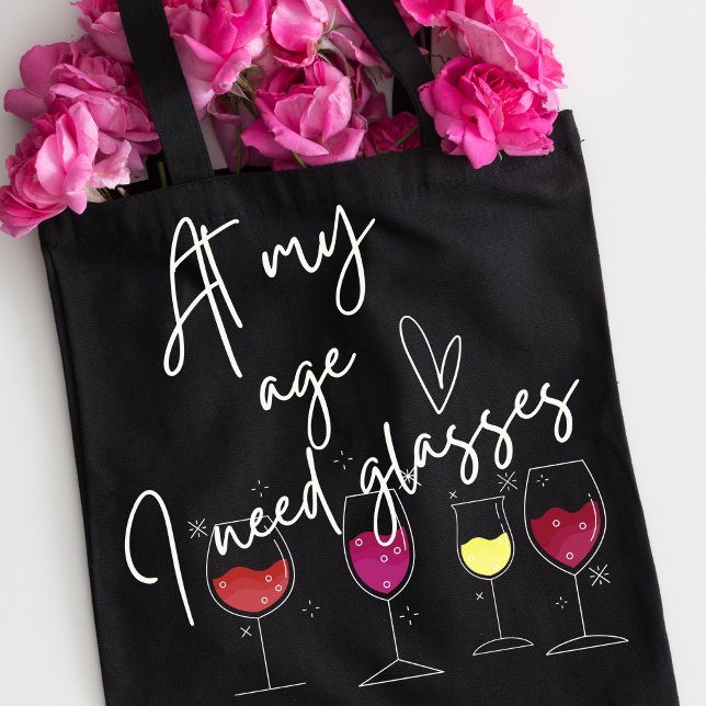 Tote Bag Drôle cadeau pour les amateurs de vin Typographie  (Créateur téléchargé)