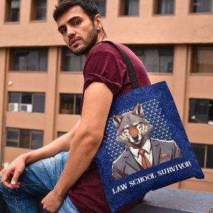Tote Bag Drôle cadeau Wolf pour un avocat étudiant en droit