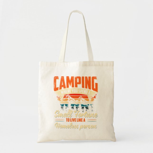 Tote Bag Drôle Cadeaux De Camping Avec Des Discours Pour Ca (Devant)