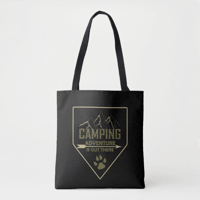 Tote Bag Drôle camper de camping dit pour les campeurs (Devant)