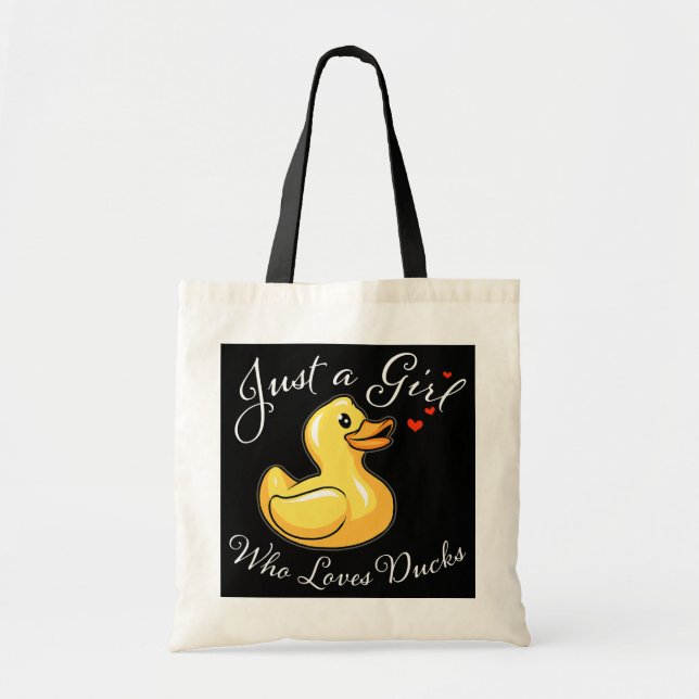 Tote Bag Drôle Canard Juste Une Fille Qui Aime Les Canards  (Devant)
